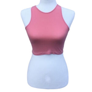 H&M Divided Pink Ribbed Crop Top